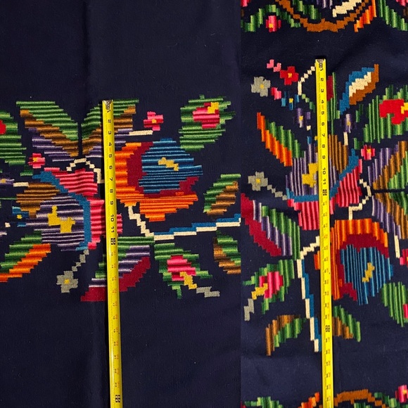 Zapotec Handwoven Bed Cover Topper Wall Tapestry 51"x78" Colorful Oaxaca Throw - Picture 5 of 16